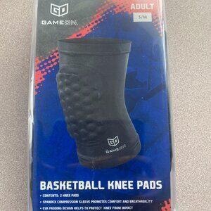 Gameon Black Basketball Knee Pads Spandex Compression Adult S/M NEW
